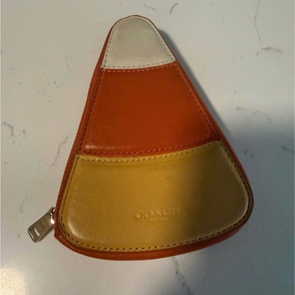 Coach Candy corn Leather Coin Pouch